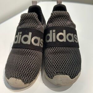 Adidas Kids Black Mesh Slip-On Sneakers